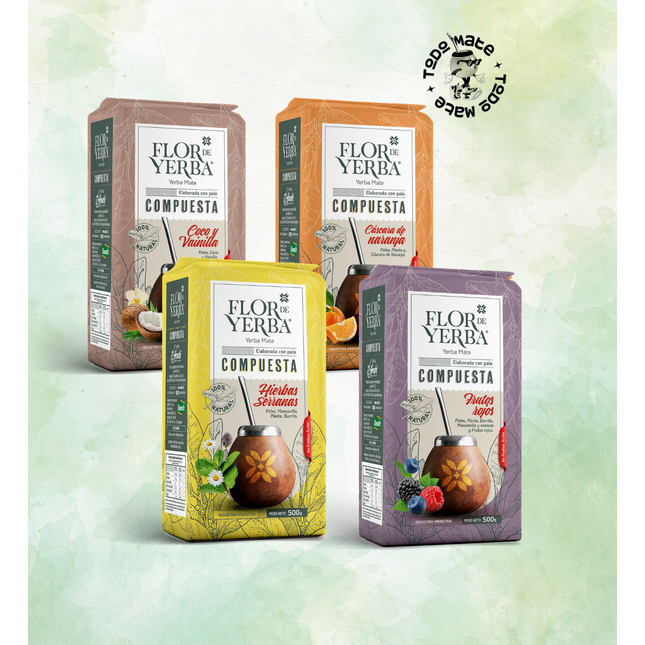Pack Flor de Yerba Dulce y Frutal x4 (500 g c/u) - vista principal