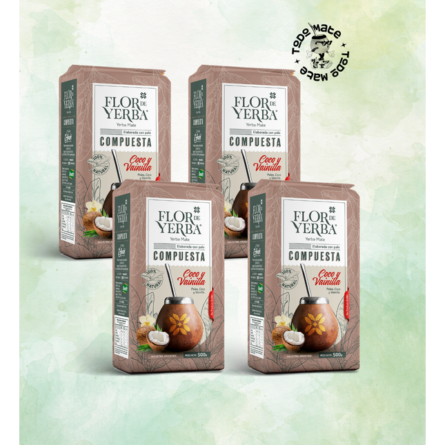 Pack Flor de Yerba Coco y Vainilla x4 (500 g c/u) - vista principal