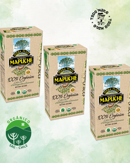 Pack Yerba Mate Mapuche Orgánica x3 (400 g c/u) - vista principal