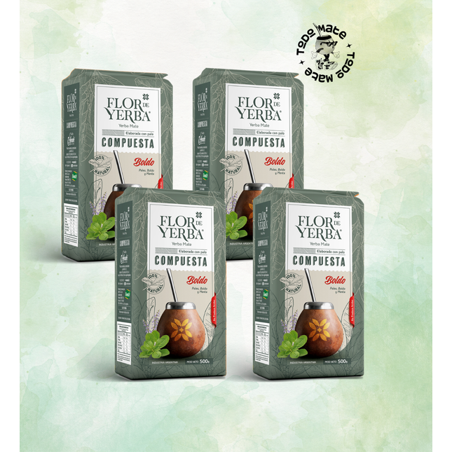Pack Flor de Yerba Boldo x4 (500 g c/u) - vista principal