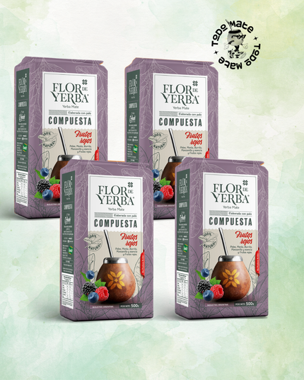 Pack Flor de Yerba Frutos Rojos x4 (500 g c/u) - vista principal