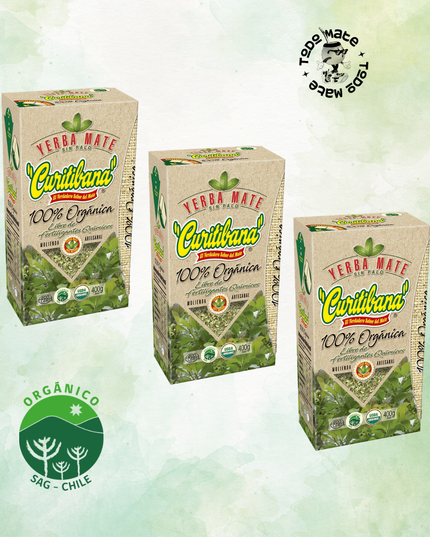 Pack Yerba Mate Curitibana Orgánica x3 (400 g c/u) - vista principal