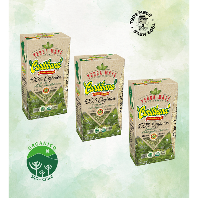 Pack Yerba Mate Curitibana Orgánica x3 (400 g c/u) - vista principal