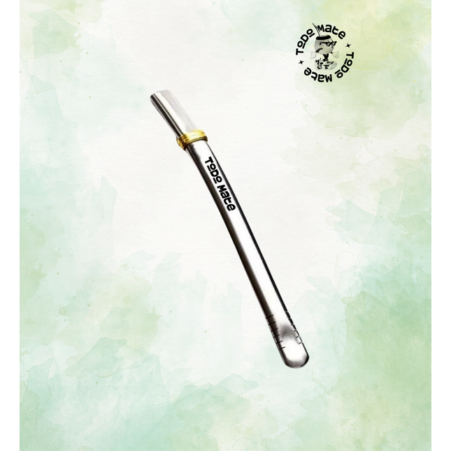 Bombilla de Acero Inoxidable Plana 16,5 cm